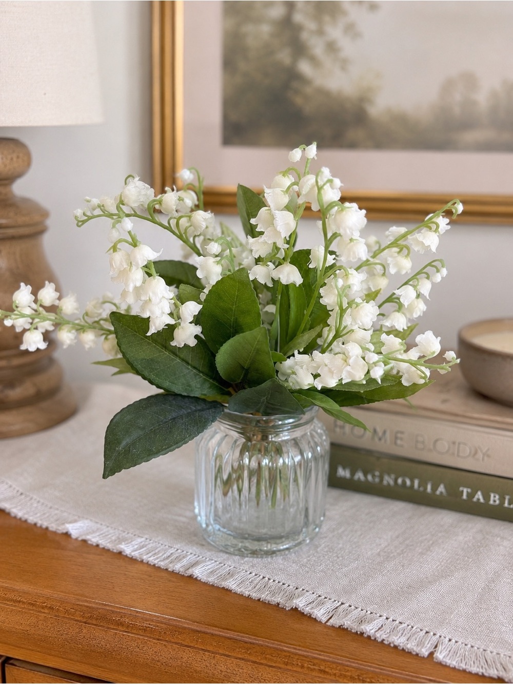 White Lily of the Valley Artificial Floral Arrangement - Unbranded